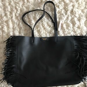 Large Black Fringe tote